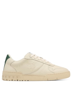 Naked Wolfe Categorie-R Leren Sneakers Heren Beige Groen | TGA3119ZM