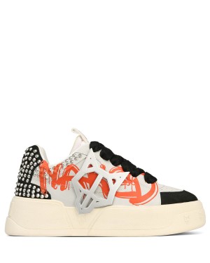 Naked Wolfe Kosa Sneakers Heren Zwart Wit Oranje | EFT5441UW