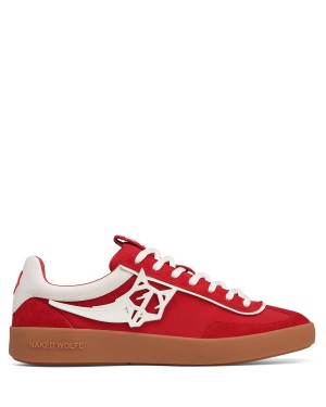 Naked Wolfe Palm Nylon Sneakers Heren Rood | NSQ9738ZW