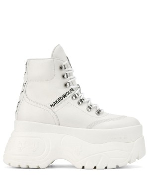 Naked Wolfe Spike Leren Sneakers Dames Wit | AQE1481HO