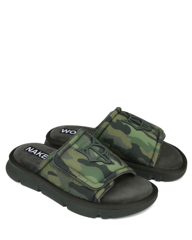 Naked Wolfe Alaska Badeslippers Heren Groen Zwart | FTI9397JP