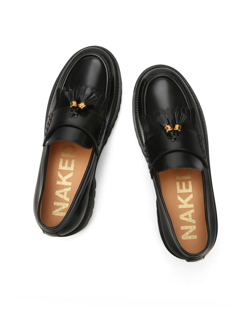 Naked Wolfe Banter Box Leren Loafers Heren Zwart | GRI6976GM