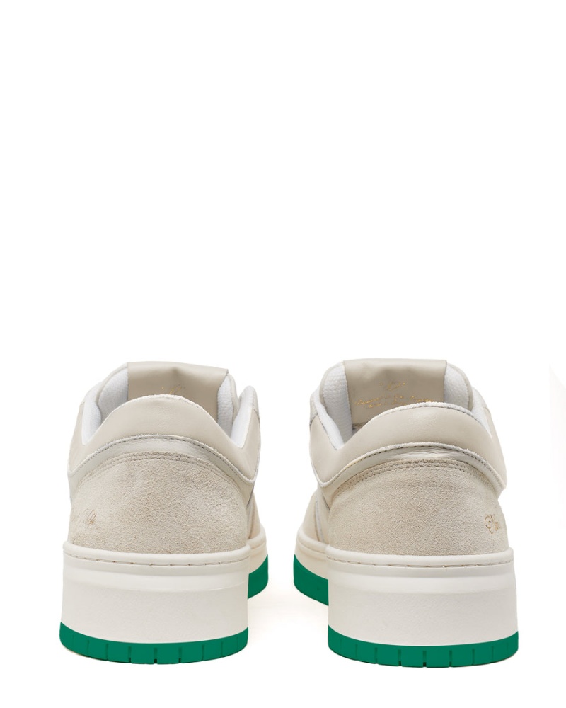 Naked Wolfe CM-01 Leren Suede Sneakers Heren Wit Groen | WMP6678NX