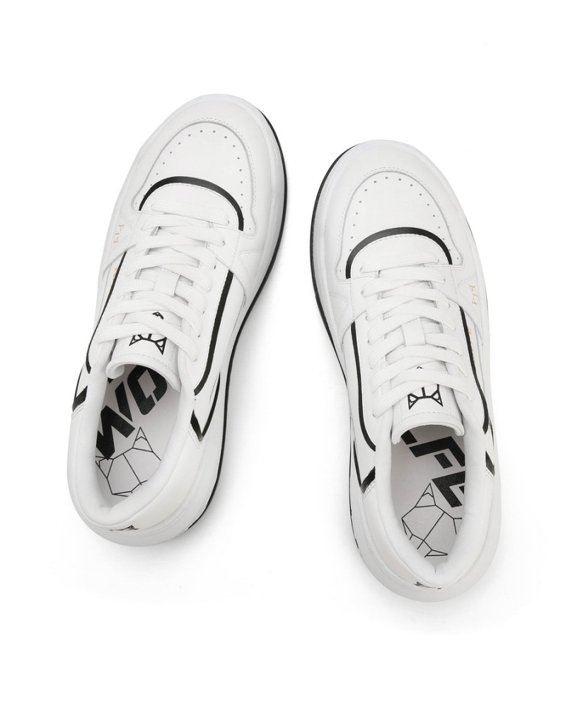 Naked Wolfe Cara Leren Sneakers Dames Wit | ZXK6983HJ