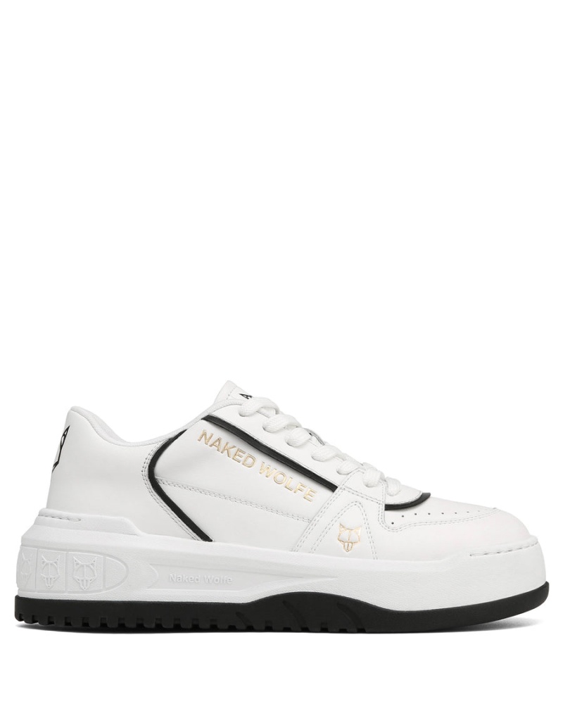 Naked Wolfe Cara Leren Sneakers Dames Wit | ZXK6983HJ