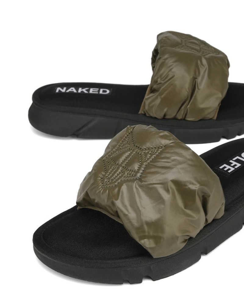 Naked Wolfe Coasting Badeslippers Heren Khaki | BRA3349BC