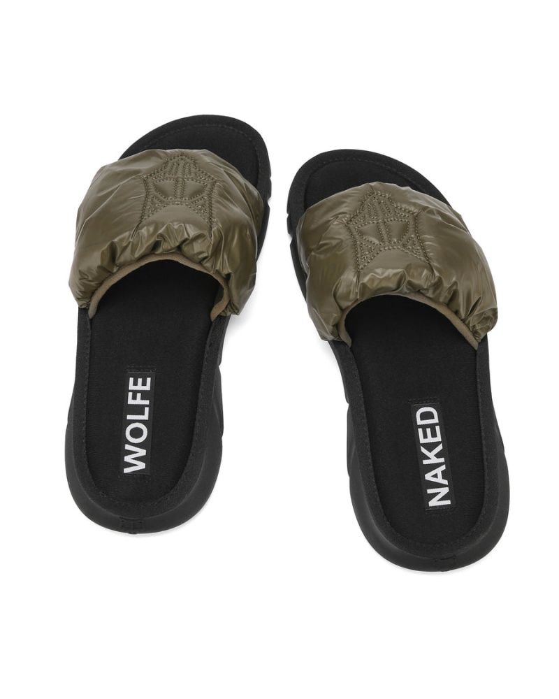 Naked Wolfe Coasting Badeslippers Heren Khaki | BRA3349BC