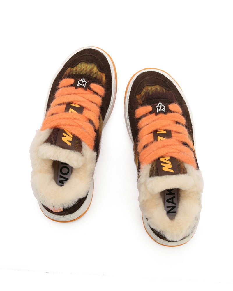 Naked Wolfe Crash Hairy Cow Suede Wol Sneakers Dames Oranje | YAV243AB