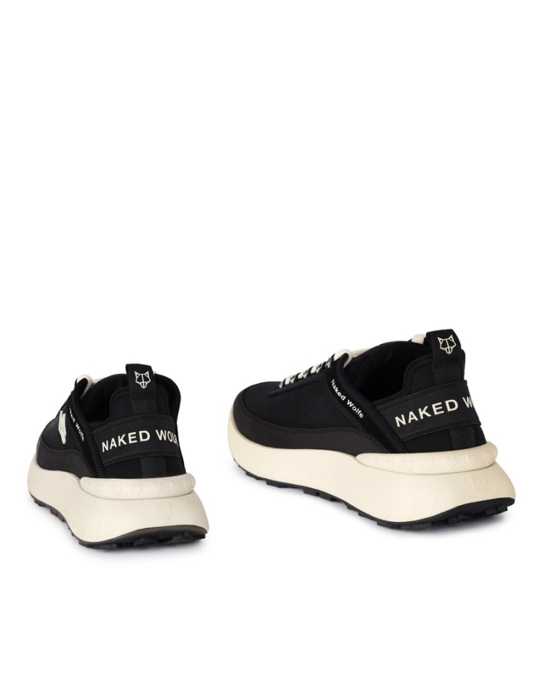 Naked Wolfe Drip Nylon Sneakers Heren Zwart | WXD8760MQ