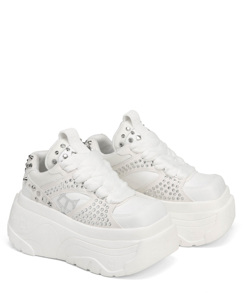 Naked Wolfe Fantasy Diamonds Sneakers Dames Wit | SZU4797JF