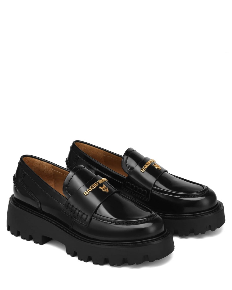 Naked Wolfe Flawed Box Loafers Dames Zwart | VAZ5620HL