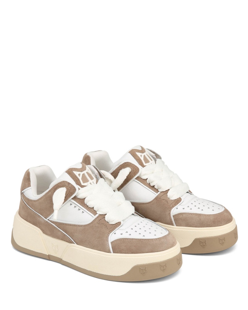 Naked Wolfe Kash Suede Sneakers Heren Grijs Bruin Wit | TVV3910VI