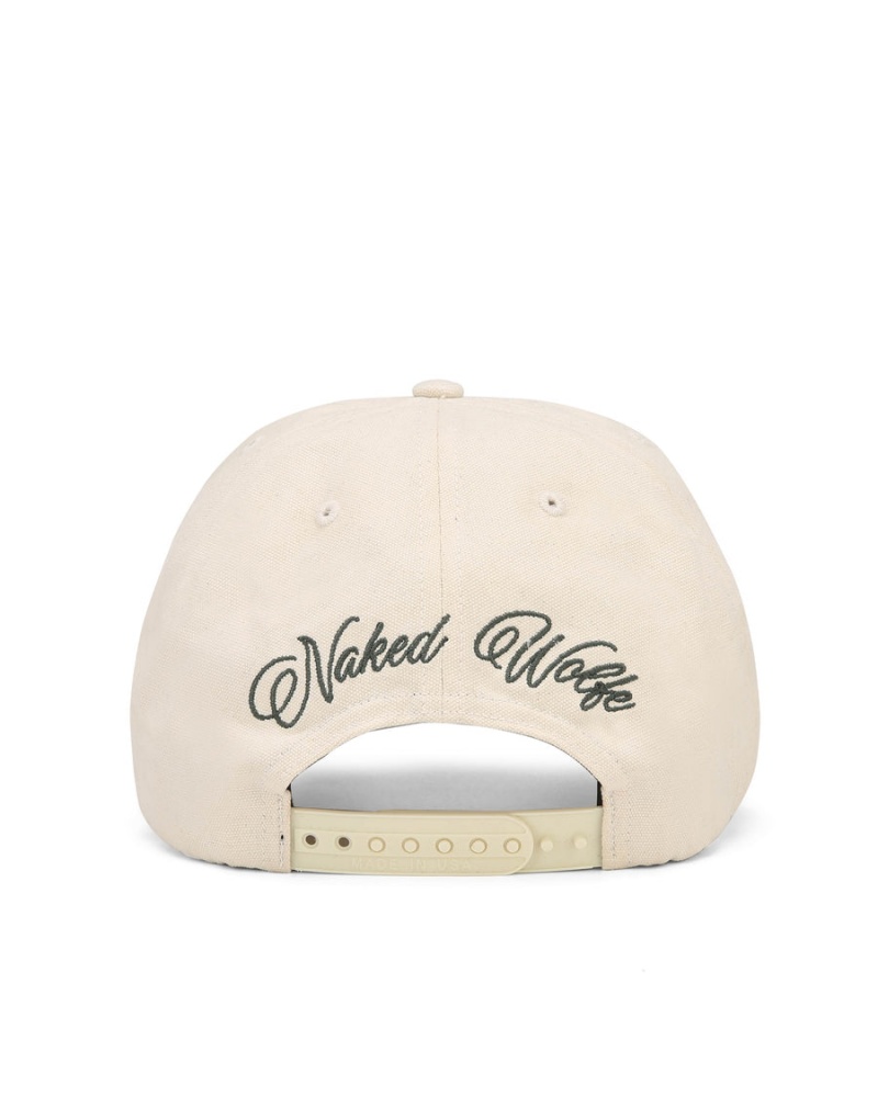 Naked Wolfe Signature Unconstructed Caps Heren Beige Wit Groen | YCZ2682RQ