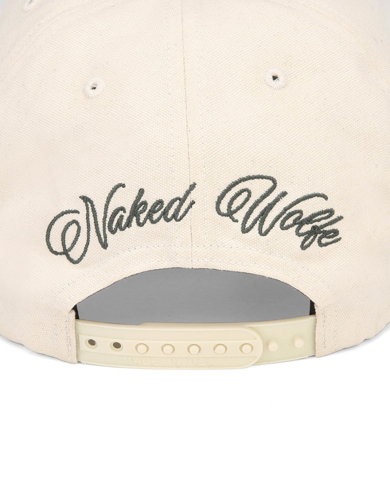 Naked Wolfe Signature Unconstructed Caps Heren Beige Wit Groen | YCZ2682RQ