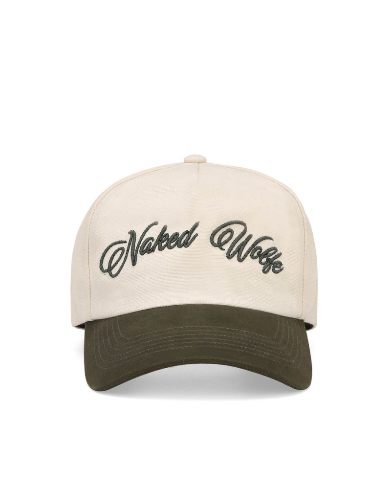 Naked Wolfe Signature Unconstructed Caps Dames Beige Wit Groen | HJW8949VL