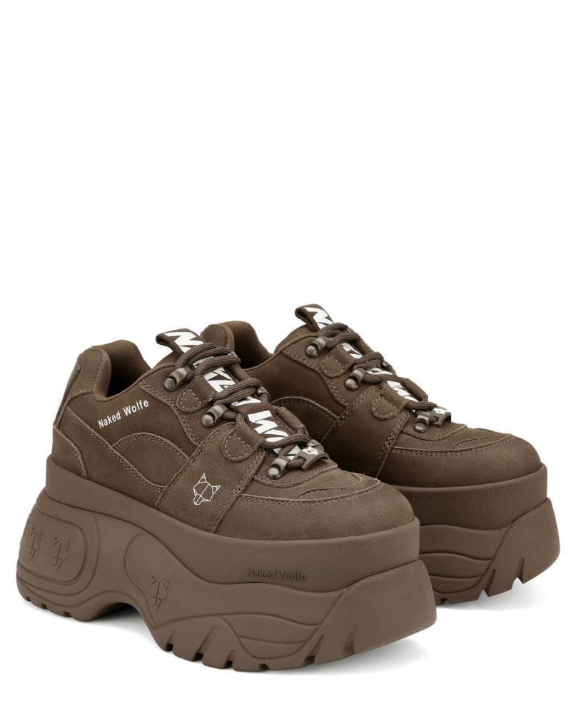 Naked Wolfe Sinner Sneakers Dames Chocola | XLV1772ZE