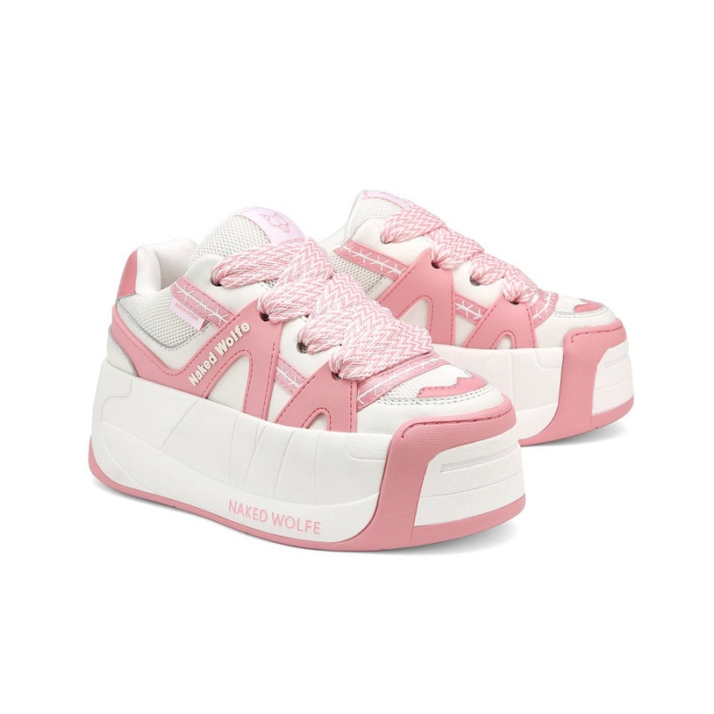 Naked Wolfe Slider Baby Sneakers Dames Roze Wit | HVP397FS