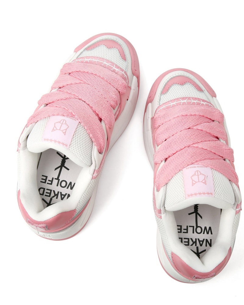 Naked Wolfe Slider Baby Sneakers Dames Roze Wit | HVP397FS