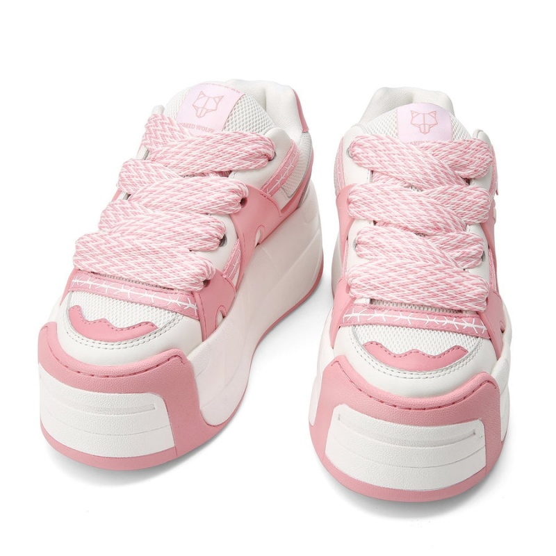 Naked Wolfe Slider Baby Sneakers Dames Roze Wit | HVP397FS