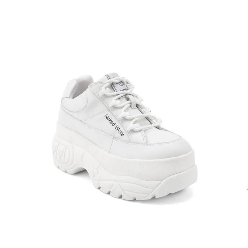 Naked Wolfe Sportieve Leren Sneakers Dames Wit | LCH4243NI