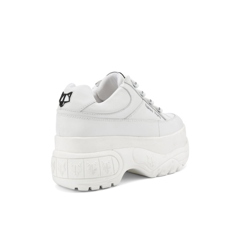 Naked Wolfe Sportieve Leren Sneakers Dames Wit | LCH4243NI