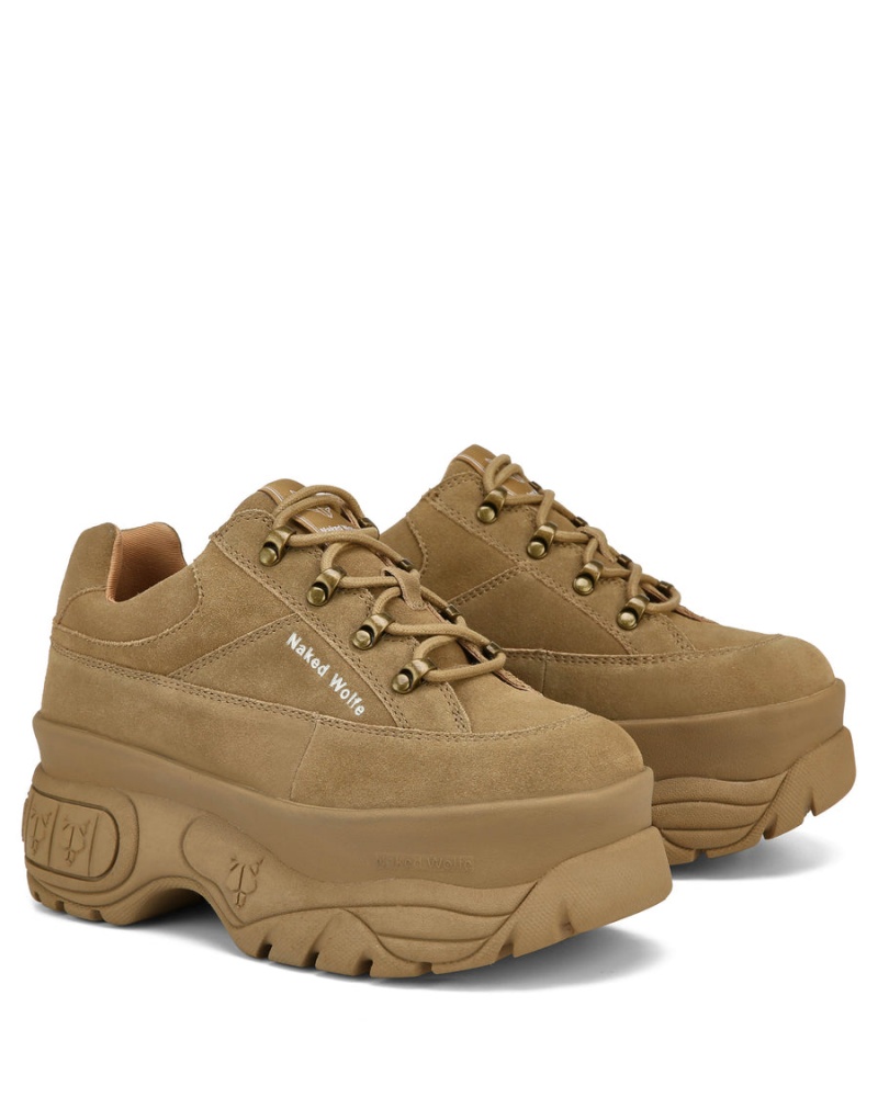 Naked Wolfe Sportieve Suede Sneakers Dames Bruin Grijs | AMQ1619RX