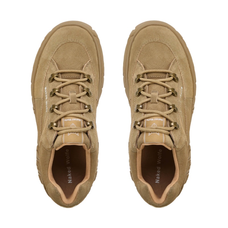 Naked Wolfe Sportieve Suede Sneakers Dames Bruin Grijs | AMQ1619RX