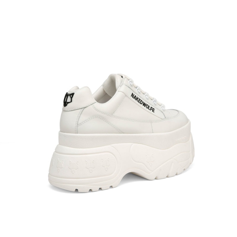 Naked Wolfe Sprinter Leren Sneakers Dames Wit | EWJ3357IT