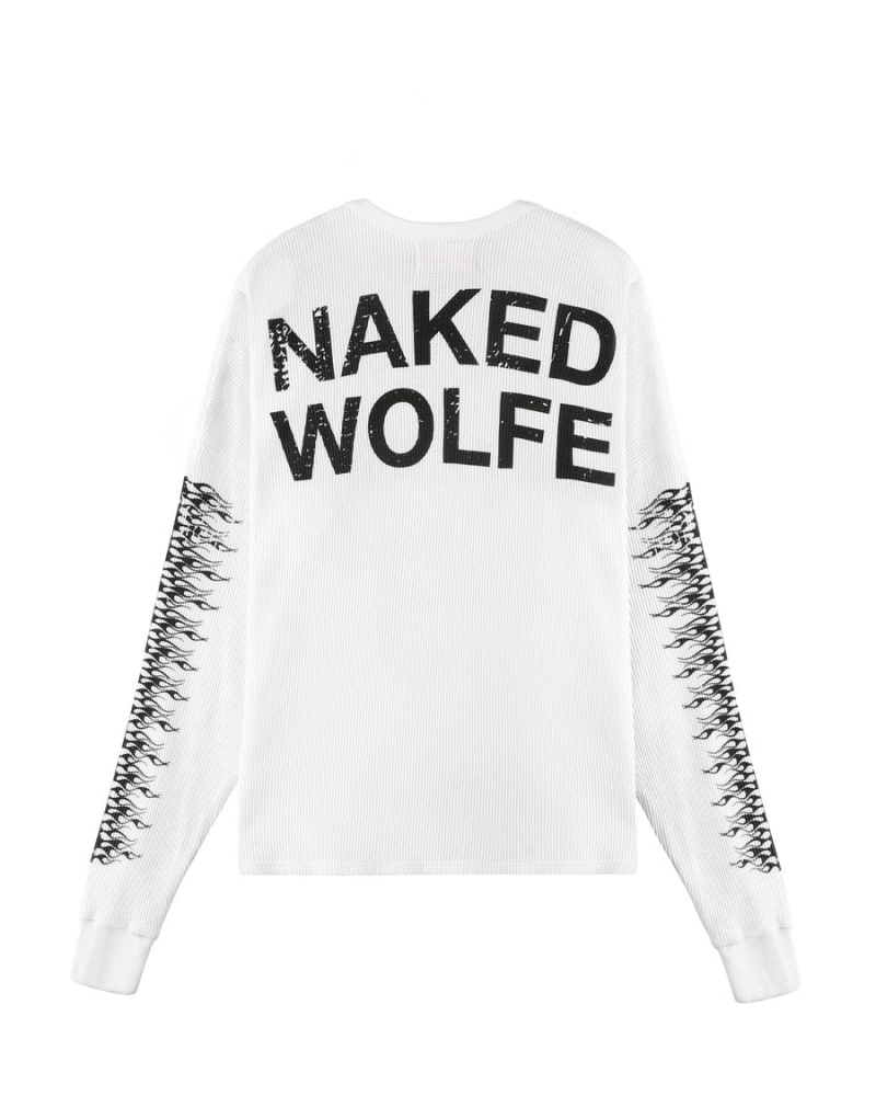 Naked Wolfe Thermal Sweatshirts Heren Wit | VXJ7759TS