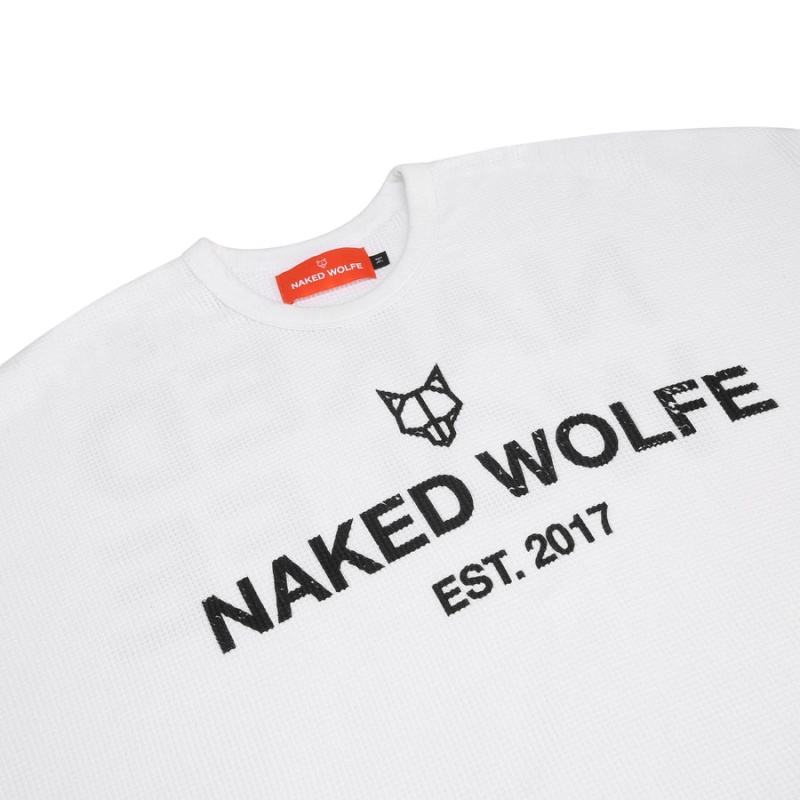 Naked Wolfe Thermal Sweatshirts Heren Wit | VXJ7759TS