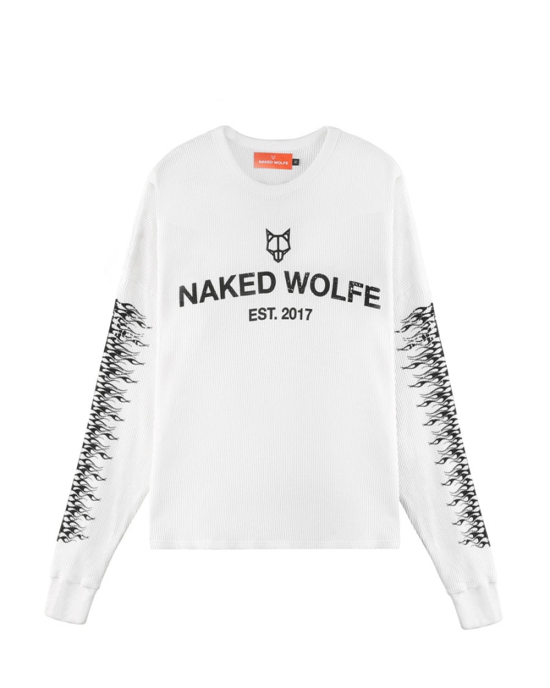 Naked Wolfe Thermal Sweatshirts Heren Wit | VXJ7759TS