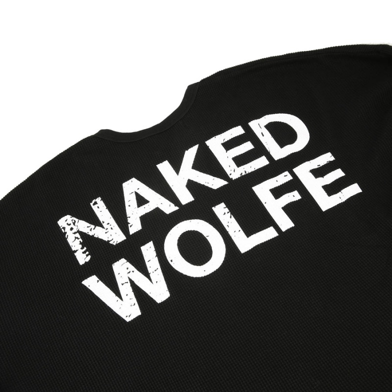 Naked Wolfe Thermal Sweatshirts Heren Zwart | XRK1376UC