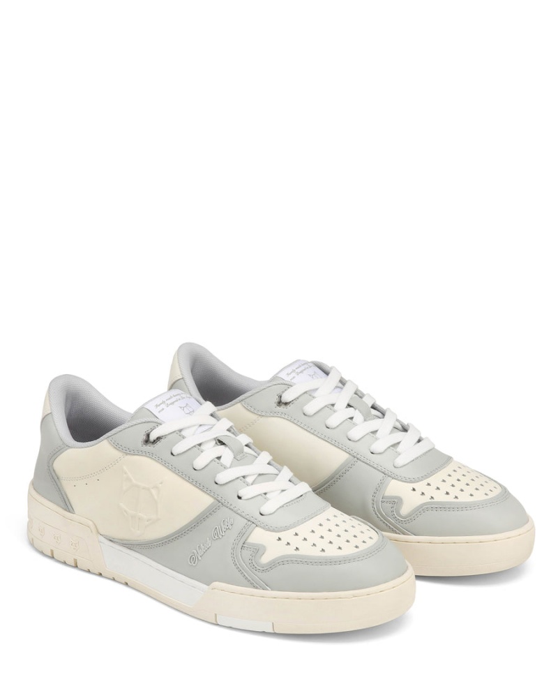 Naked Wolfe Transmission Leren Sneakers Heren Grijs Wit | TCO3849MT