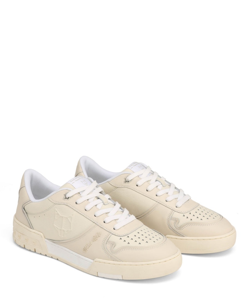 Naked Wolfe Transmission Leren Sneakers Heren Grijs Bruin Wit | YDK7385NU