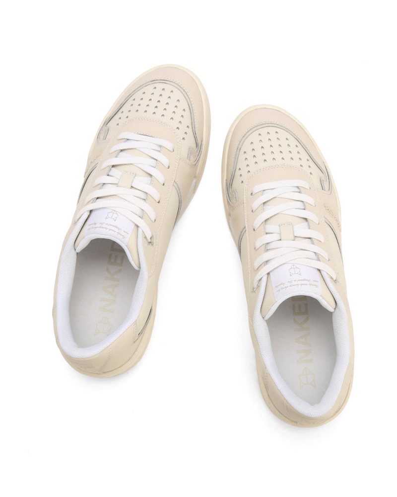 Naked Wolfe Transmission Leren Sneakers Heren Grijs Bruin Wit | YDK7385NU