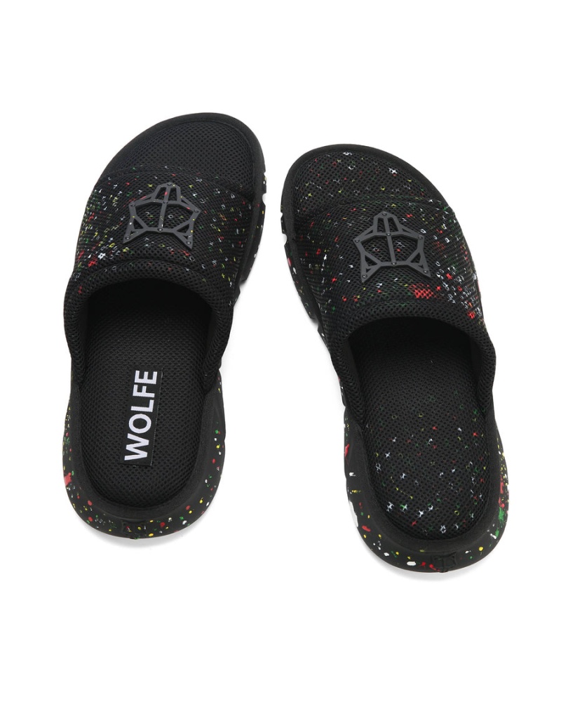 Naked Wolfe Vegas Mesh Badeslippers Heren Zwart | DKE2048XH