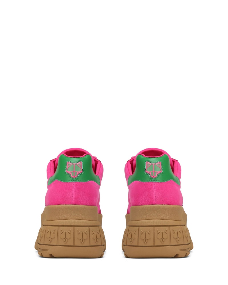 Naked Wolfe Warrior Velvet Sneakers Dames Roze Groen | JOB7286HU