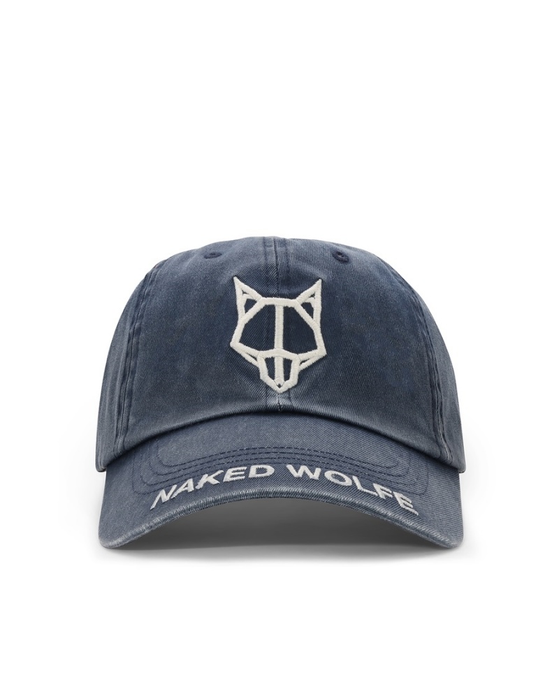 Naked Wolfe Washed Baseball Caps Dames Blauw | NBK7624DF