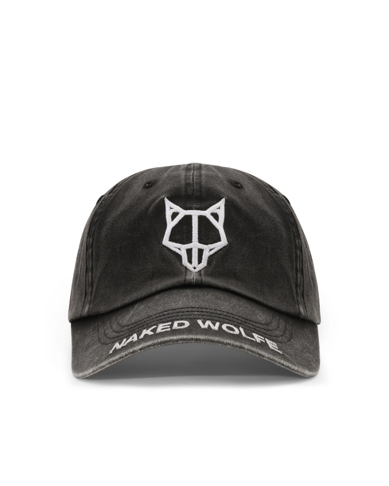 Naked Wolfe Washed Baseball Caps Dames Zwart | ZPW7415OZ