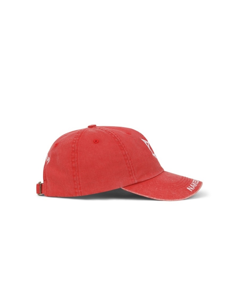 Naked Wolfe Washed Baseball Caps Heren Rood Wit | DCT3740IU